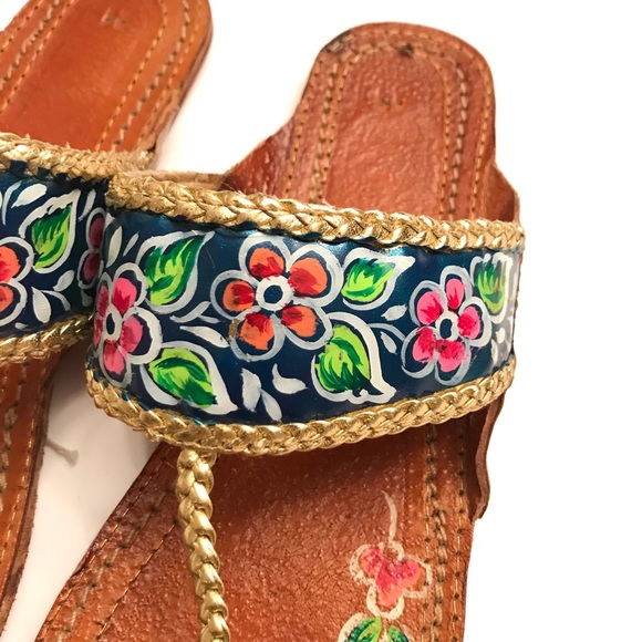 Hand painted Thong Sandals 8.5 - Picture 4 of 8